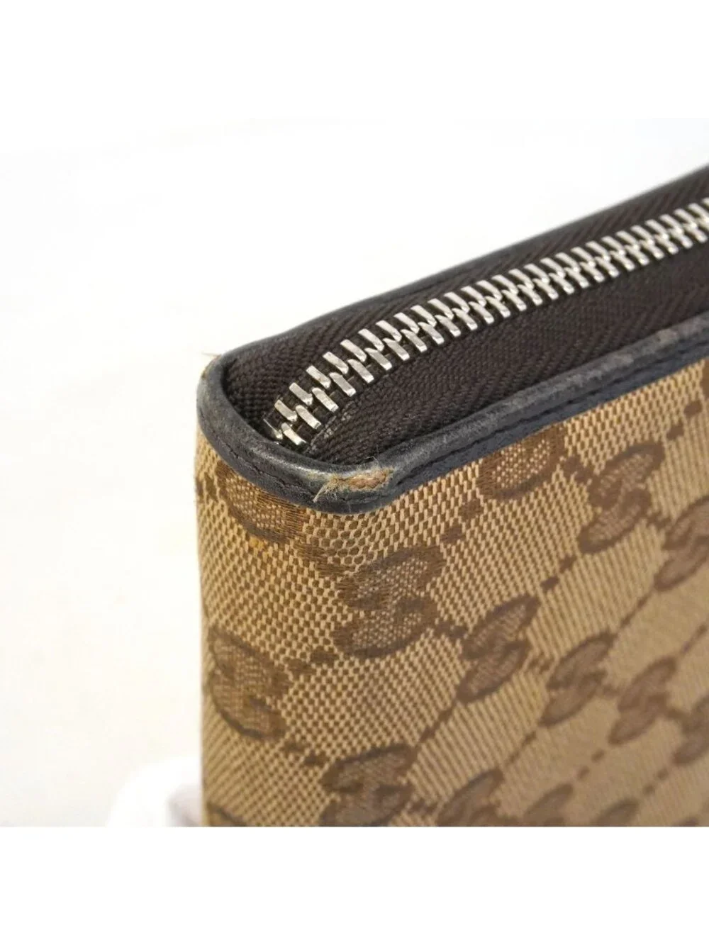 Gucci Wallet GG Canvas Brown Gold